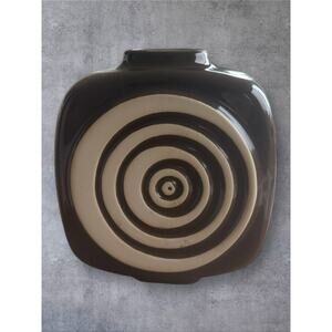 Vintage Mid Century Modern Scabetti Circles Ceramic Vase by Dominic Bromley RARE